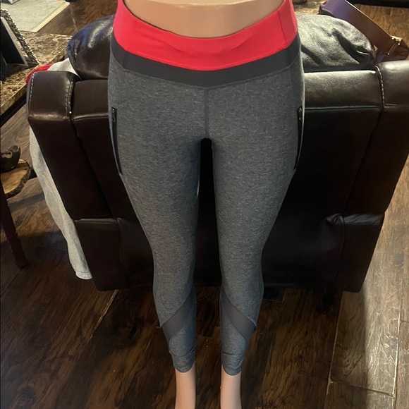 lululemon athletica Pants - lululemon athletica Gray and Red Leggings